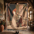 Medieval Knight and Lady Woven Blanket