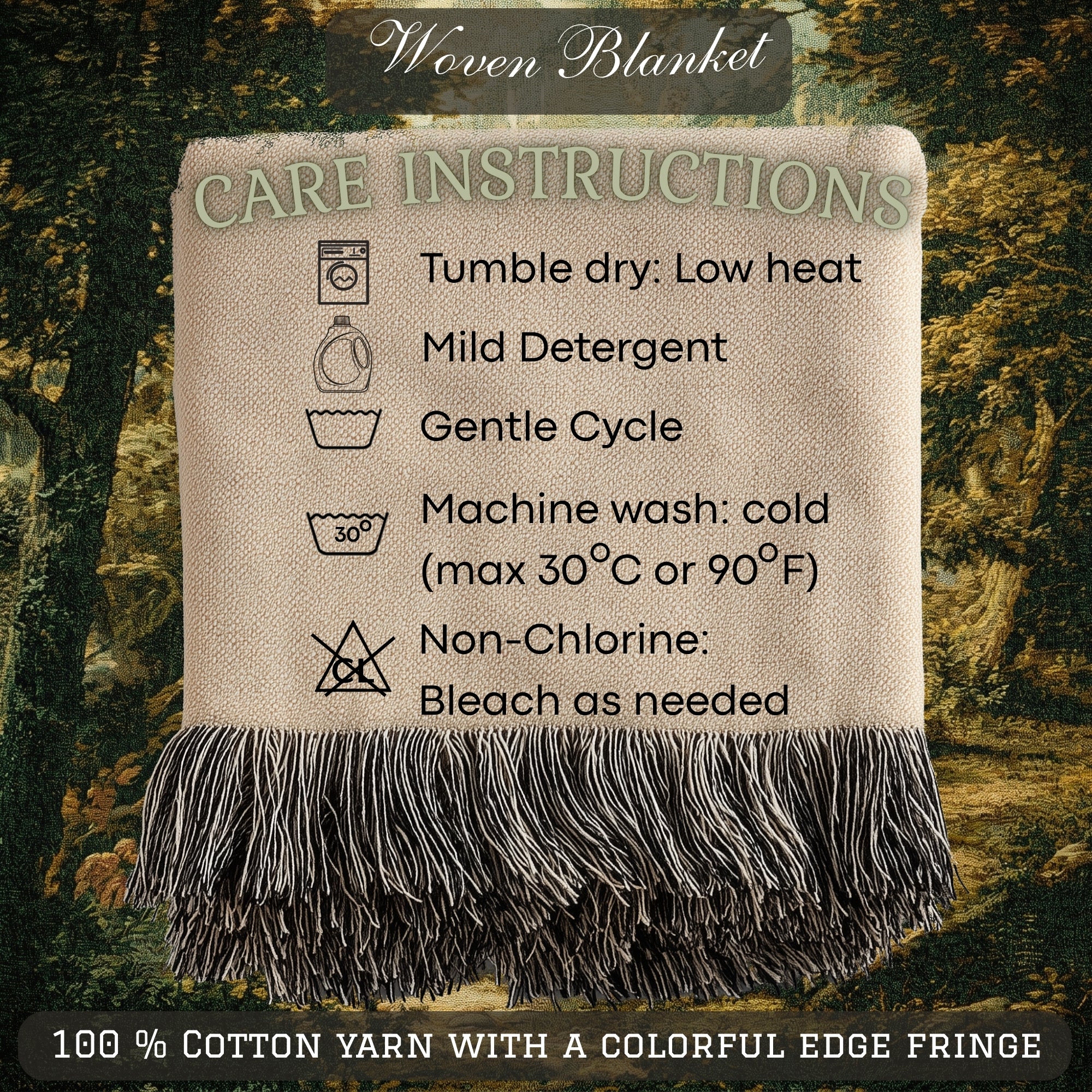 Medieval Forest Rider Woven Blanket