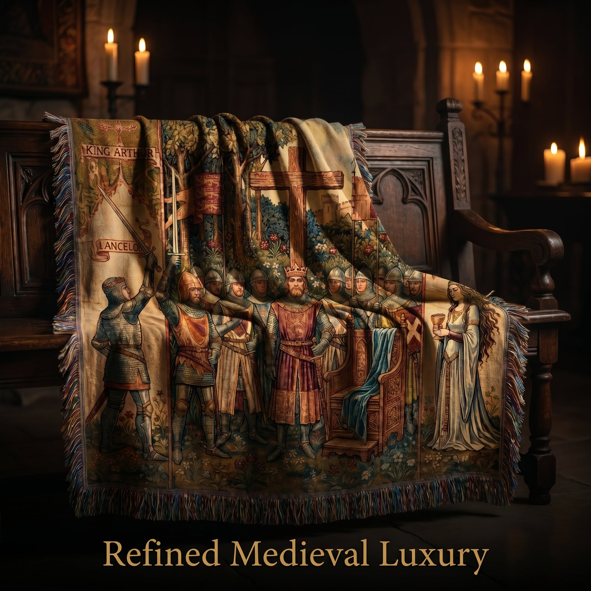 King Arthur Medieval Woven Blanket