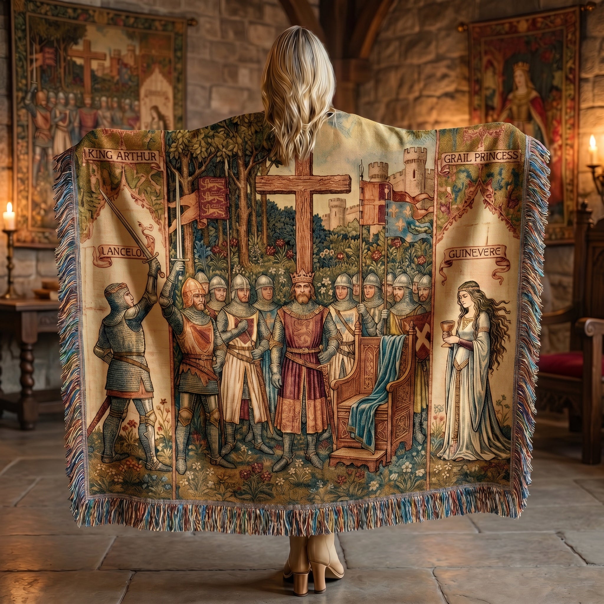 King Arthur Medieval Woven Blanket