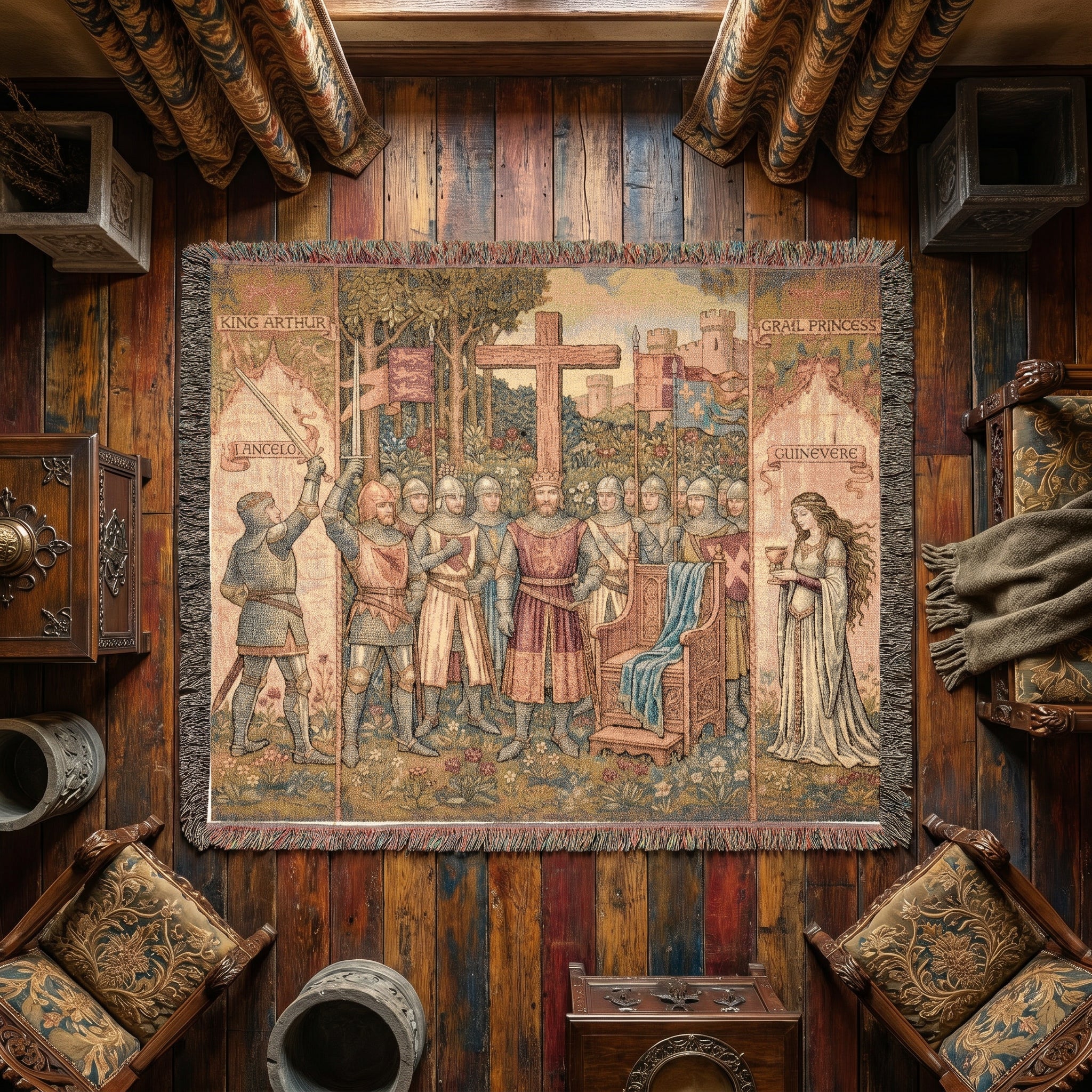 King Arthur Medieval Woven Blanket