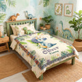 Personalized Dinosaur Name Woven Blanket