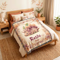 Personalized Baby Girl Dinosaur Woven Blanket