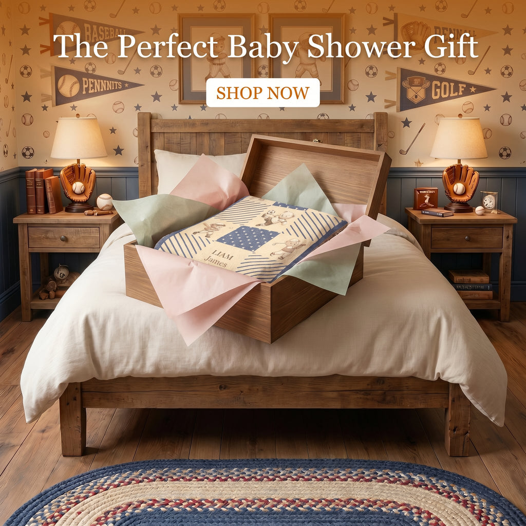 Personalized Teddy Bear Patchwork Baby Blanket