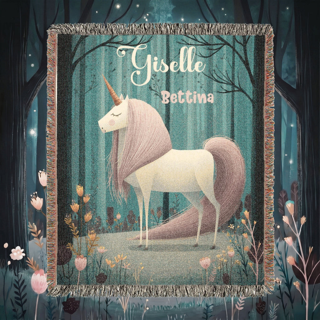 Personalized Unicorn Baby Blanket