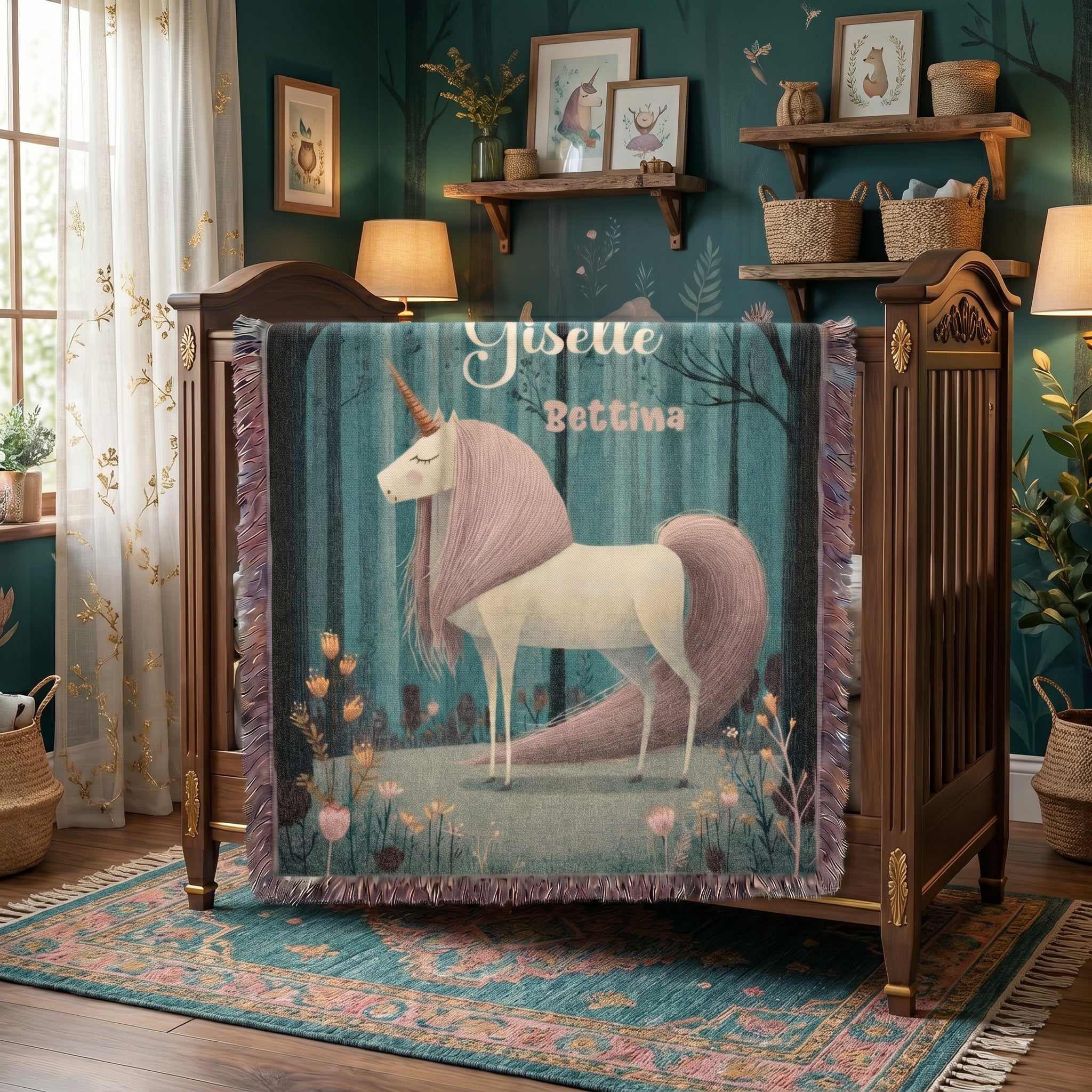 Personalized Unicorn Baby Blanket