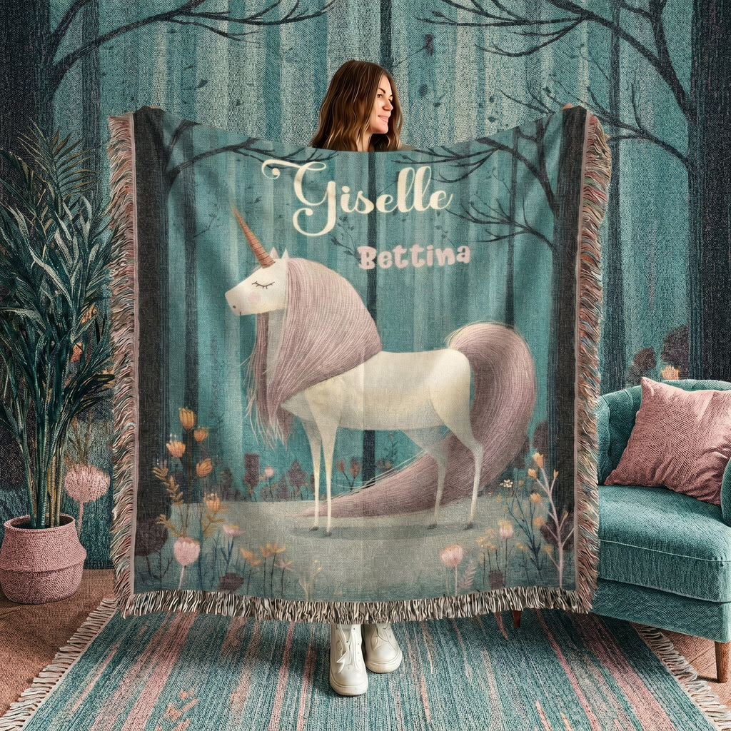 Personalized Unicorn Baby Blanket