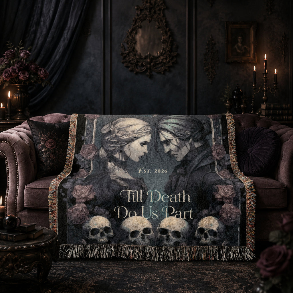 Personalized Gothic Wedding Blanket