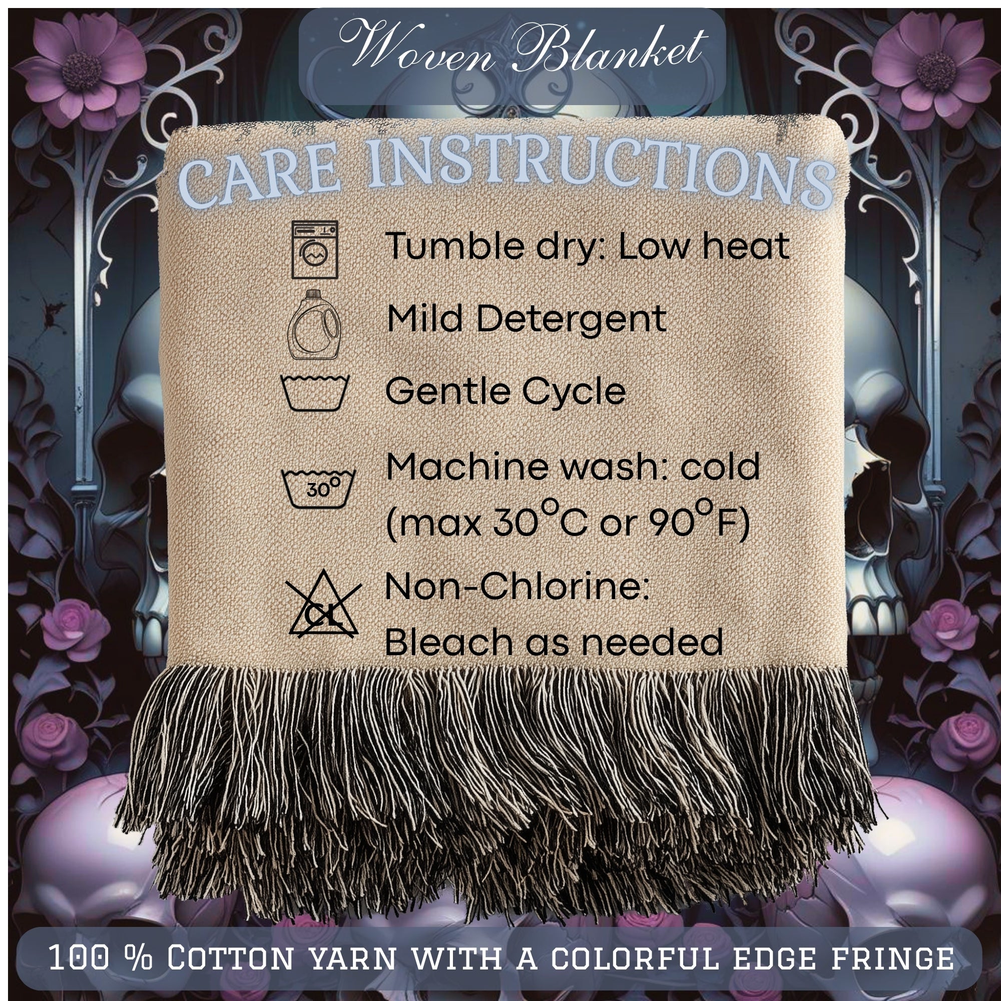 Personalized Gothic Wedding Blanket