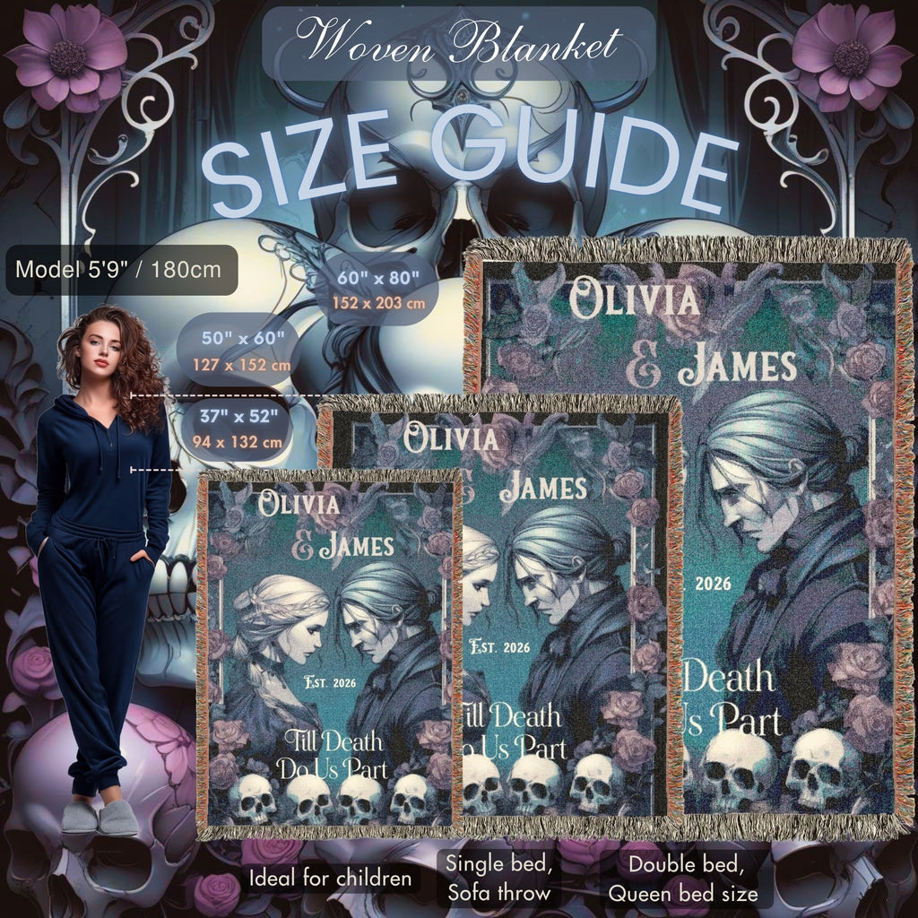 Personalized Gothic Wedding Blanket