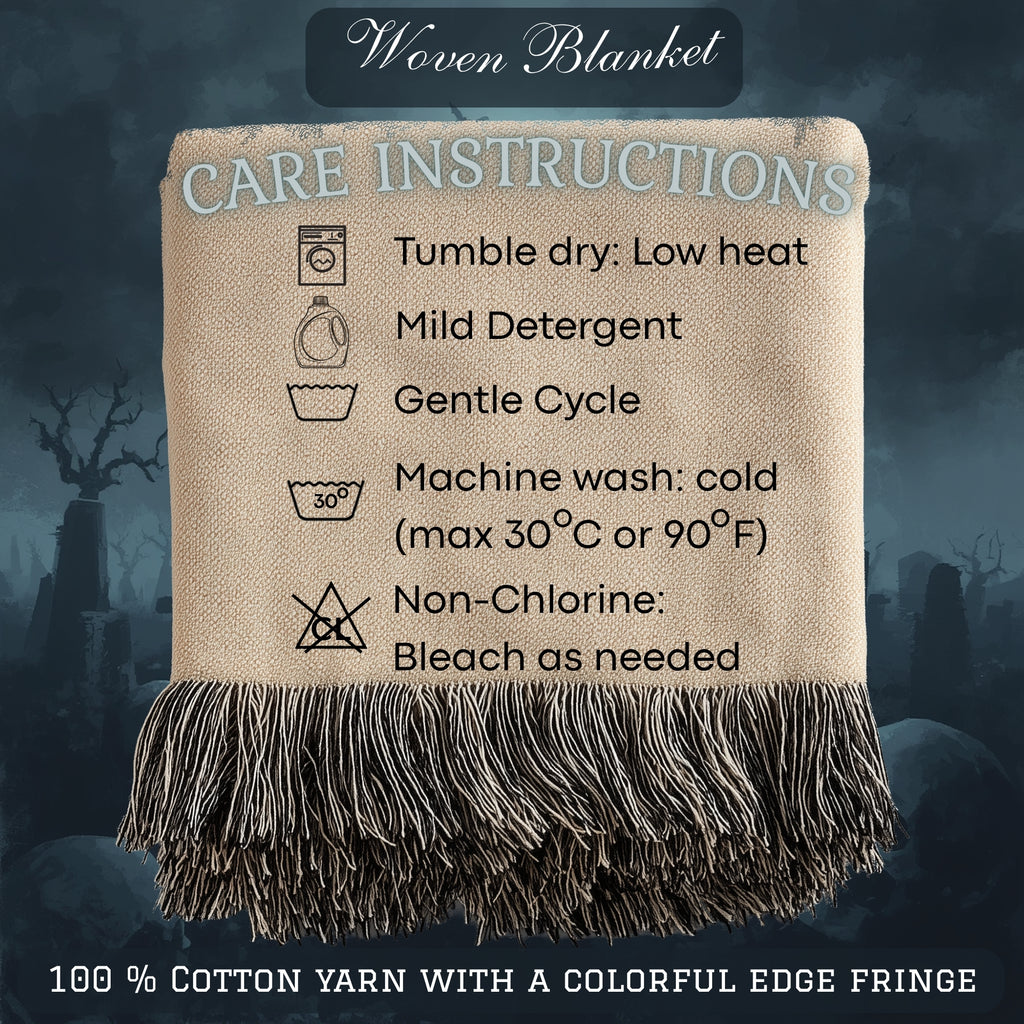 Personalized Gothic Couple Woven Blanket