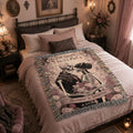 Personalized Skeleton Couple Woven Blanket