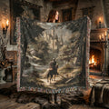 Medieval Forest Rider Woven Blanket