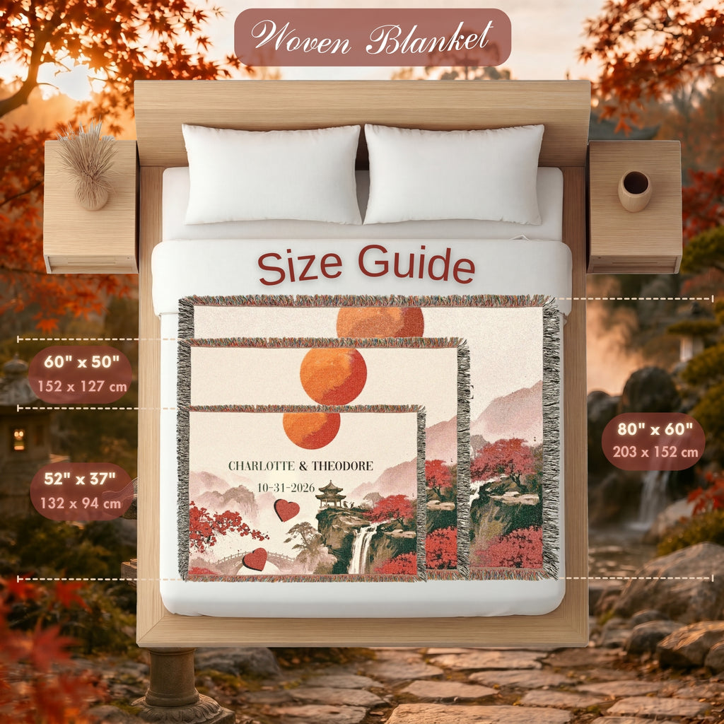 Personalized Wedding Date Woven Blanket