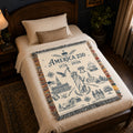 America 250 Heritage Woven Blanket – Vintage Patriotic Throw