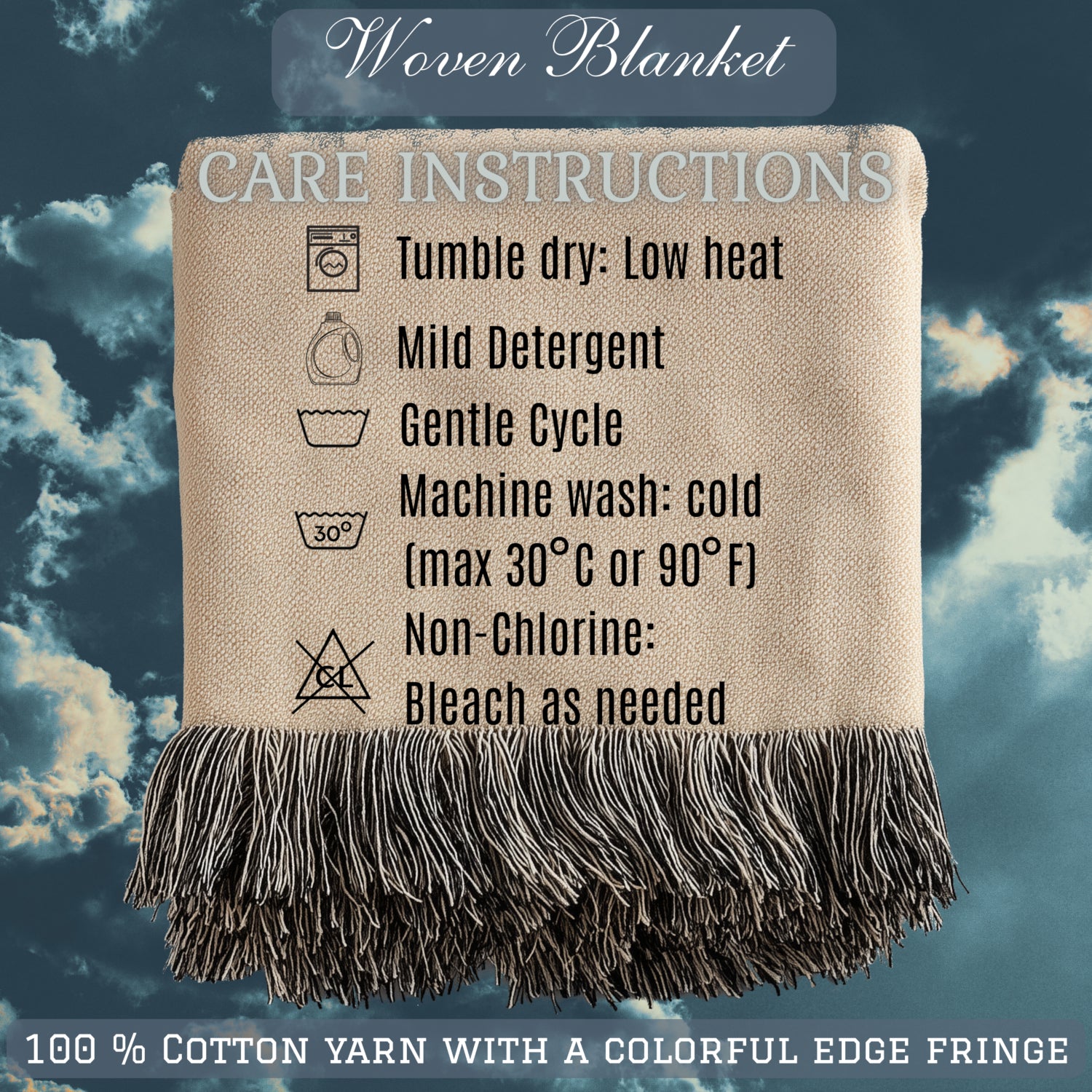 Dark Romance Gothic Couple Woven Blanket