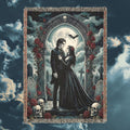 Dark Romance Gothic Couple Woven Blanket