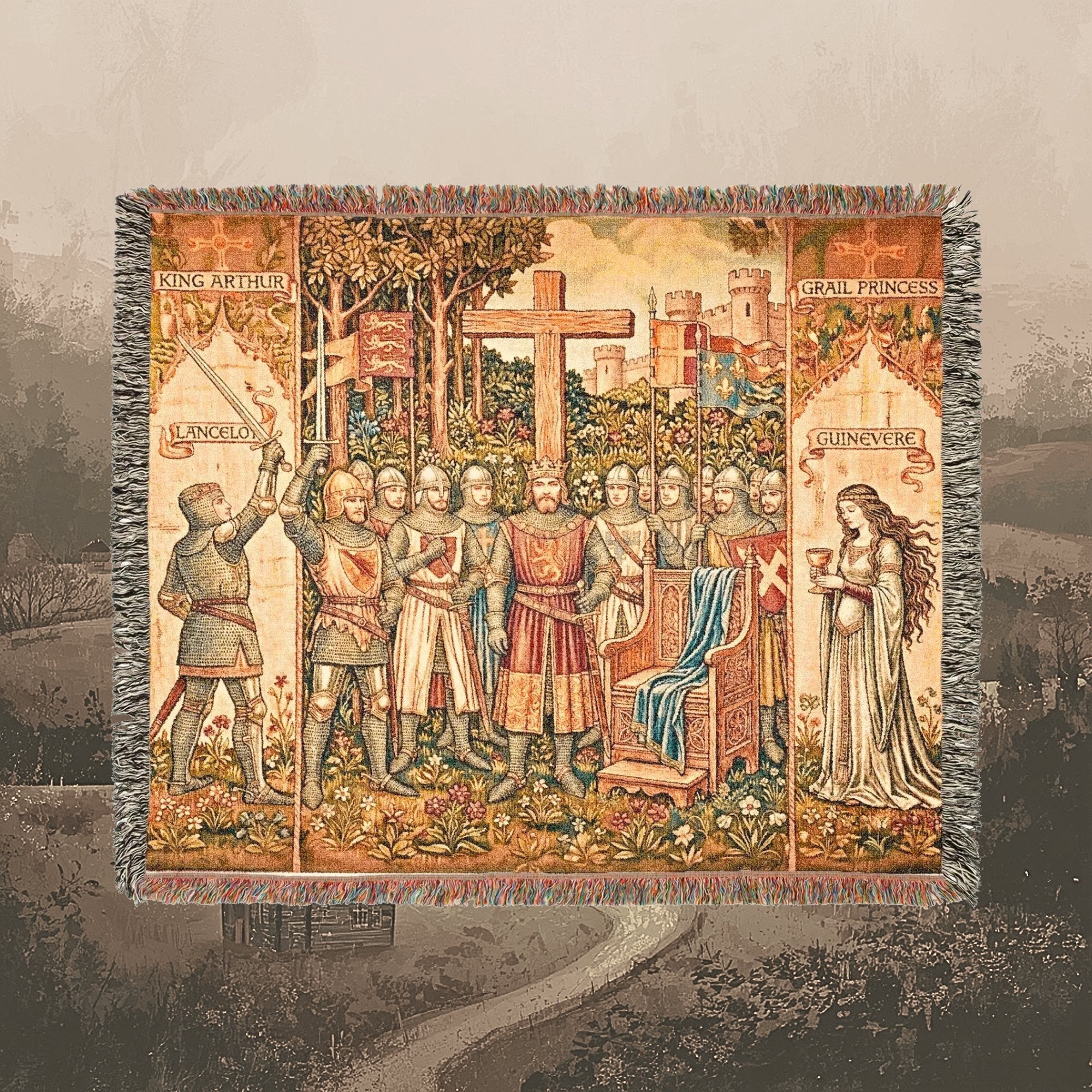 King Arthur Medieval Woven Blanket