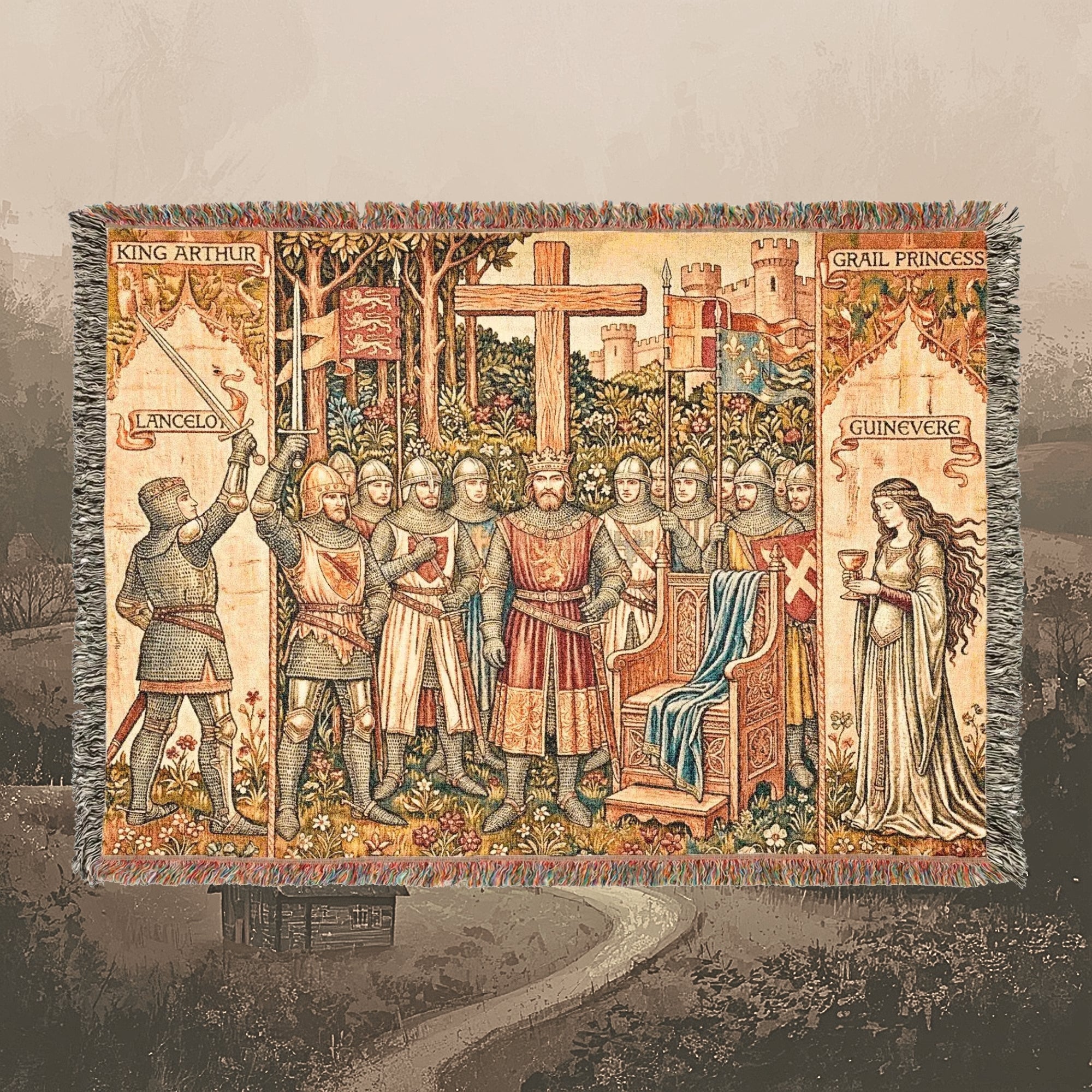 King Arthur Medieval Woven Blanket