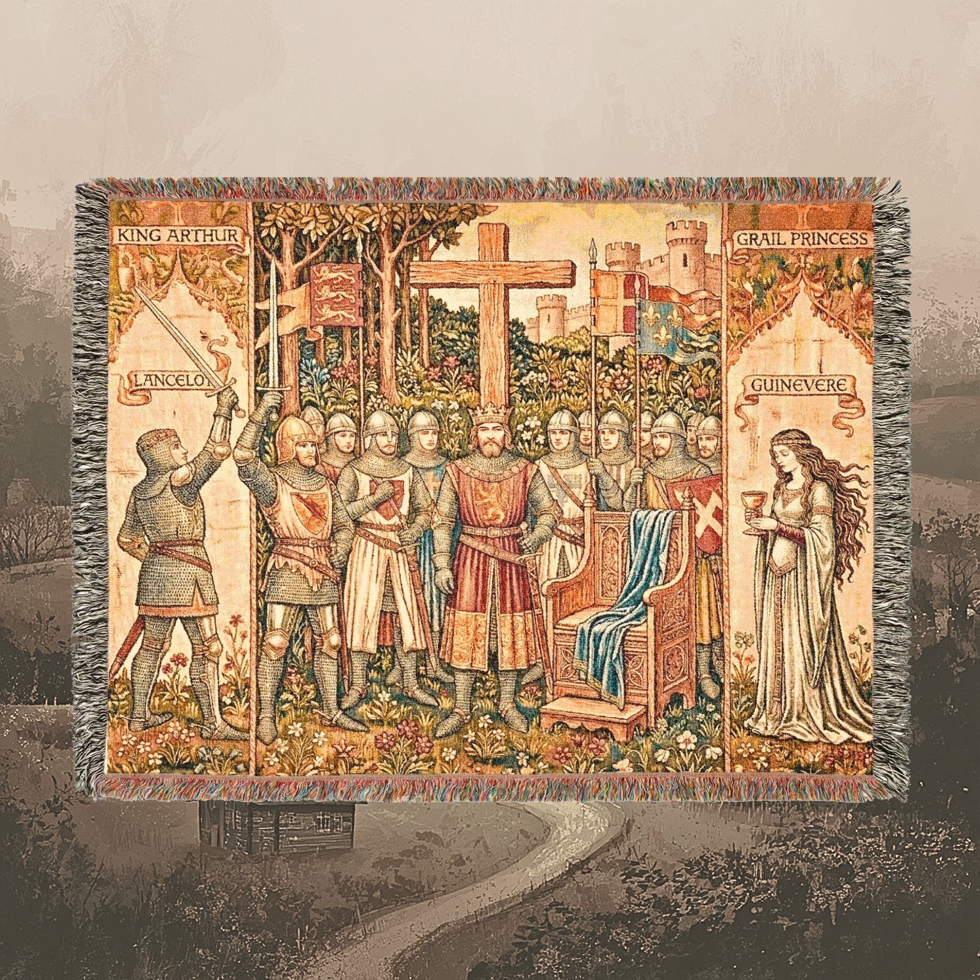 King Arthur Medieval Woven Blanket
