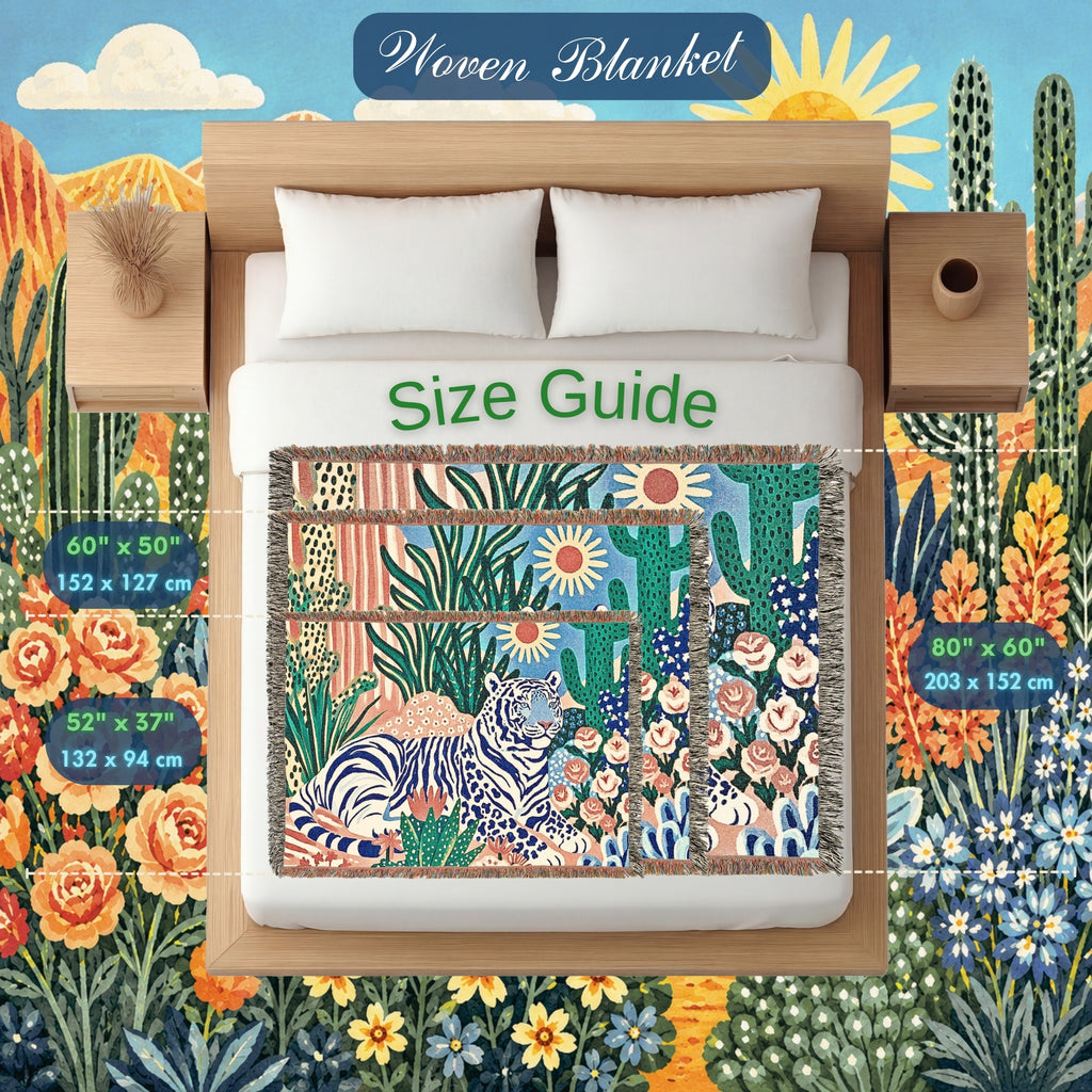 Boho Tiger Woven Blanket