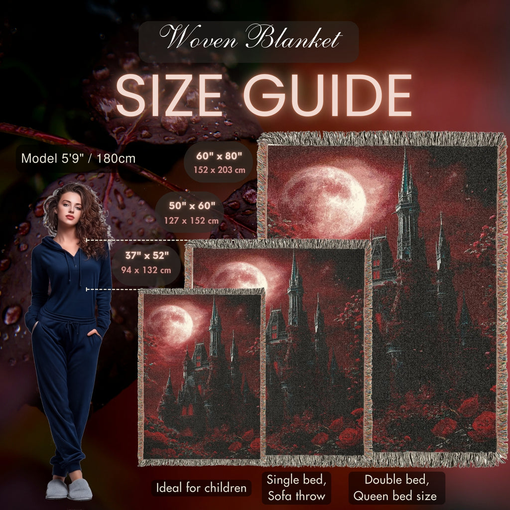 Vampire Castle Gothic Woven Blanket
