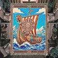 Viking Dragon Ship Woven Blanket – Norse Ocean Throw