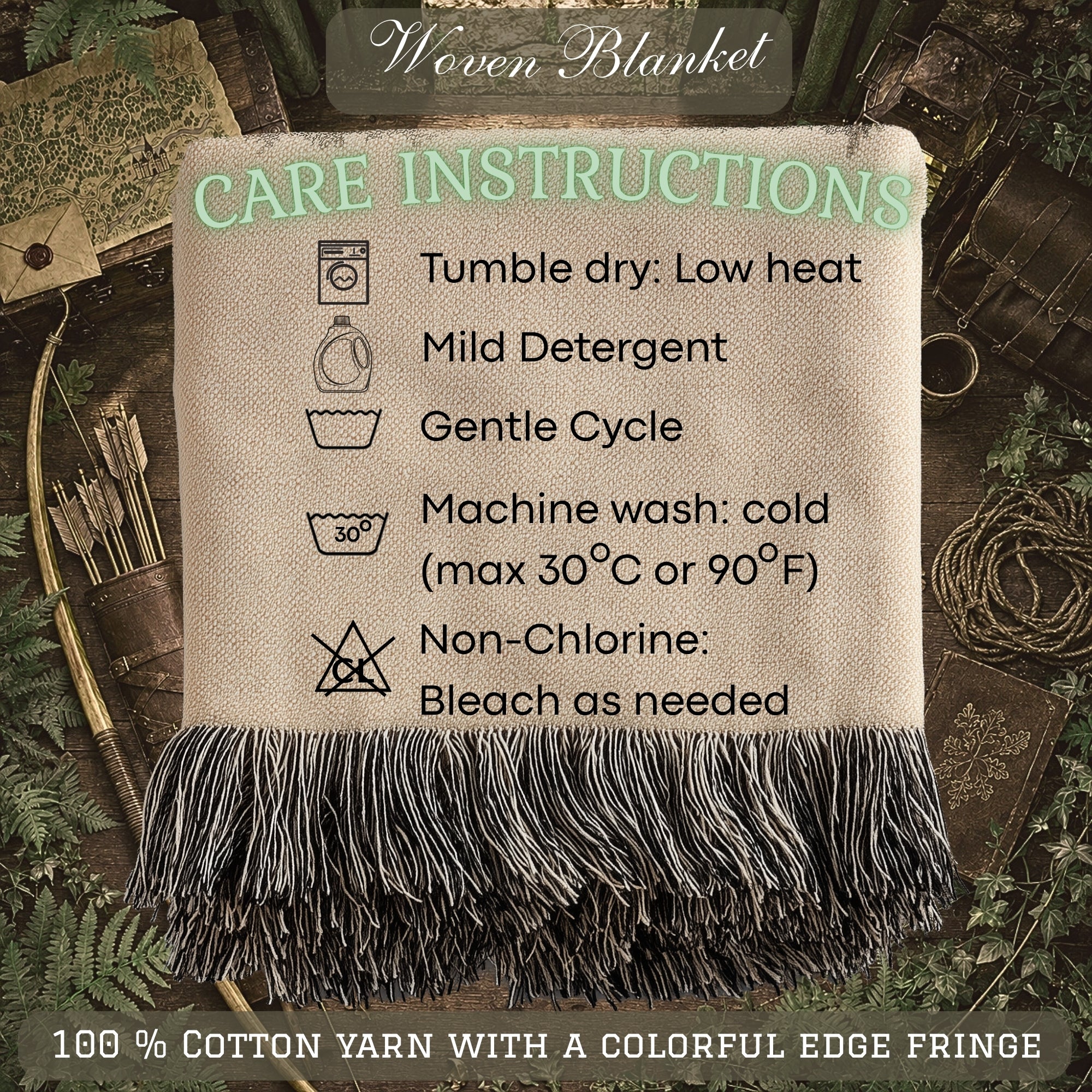 Robin Hood Woven Blanket – Sherwood Forest Fantasy Throw