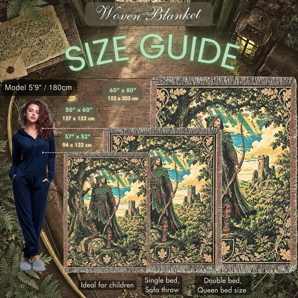 Robin Hood Woven Blanket – Sherwood Forest Fantasy Throw