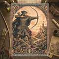 Robin Hood Archer Woven Blanket – Medieval Castle Fantasy Throw