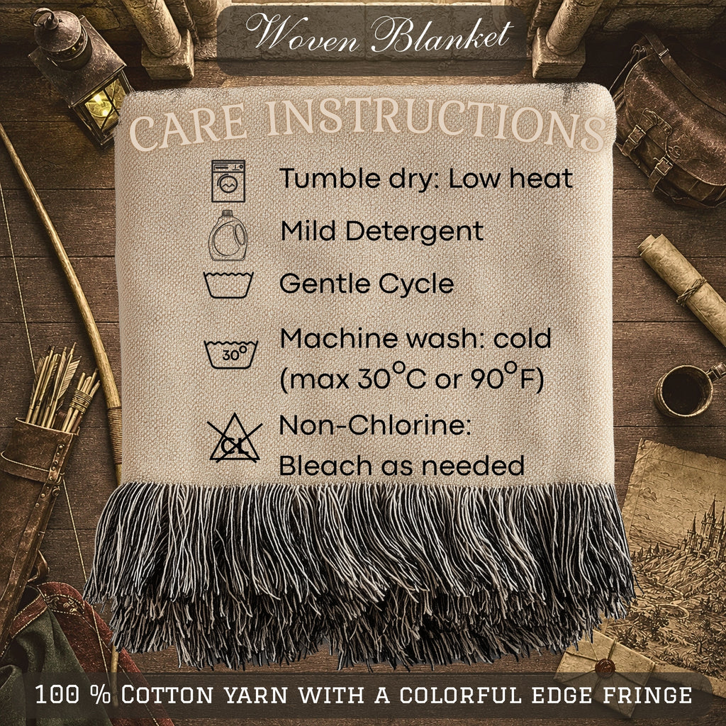 Robin Hood Archer Woven Blanket – Medieval Castle Fantasy Throw
