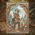 Robin Hood Woodland Woven Blanket – Storybook Forest Fantasy Throw
