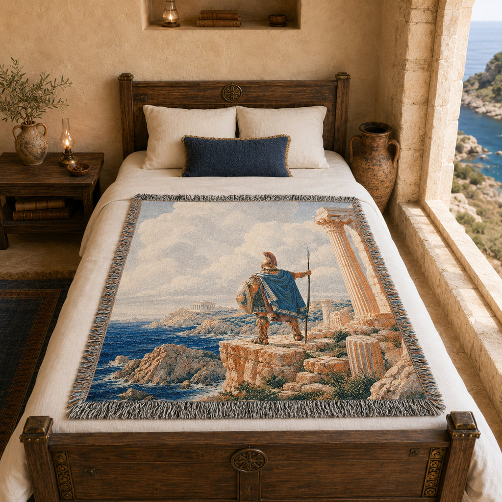 Roman Legionary Woven Blanket – Ancient Rome Tapestry Throw