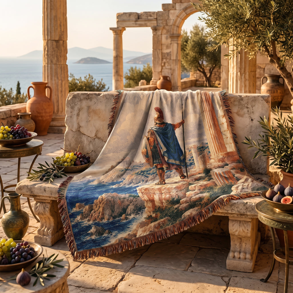 Roman Legionary Woven Blanket – Ancient Rome Tapestry Throw