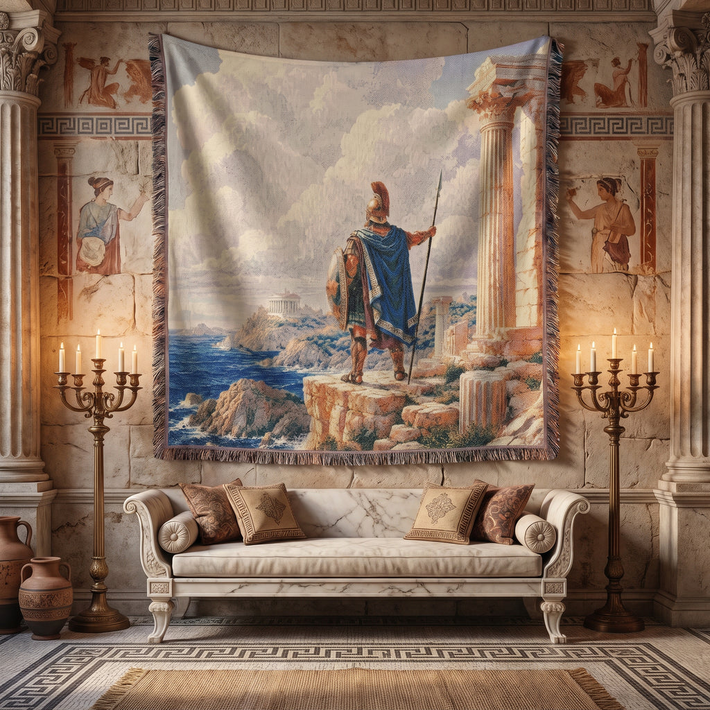 Roman Legionary Woven Blanket – Ancient Rome Tapestry Throw