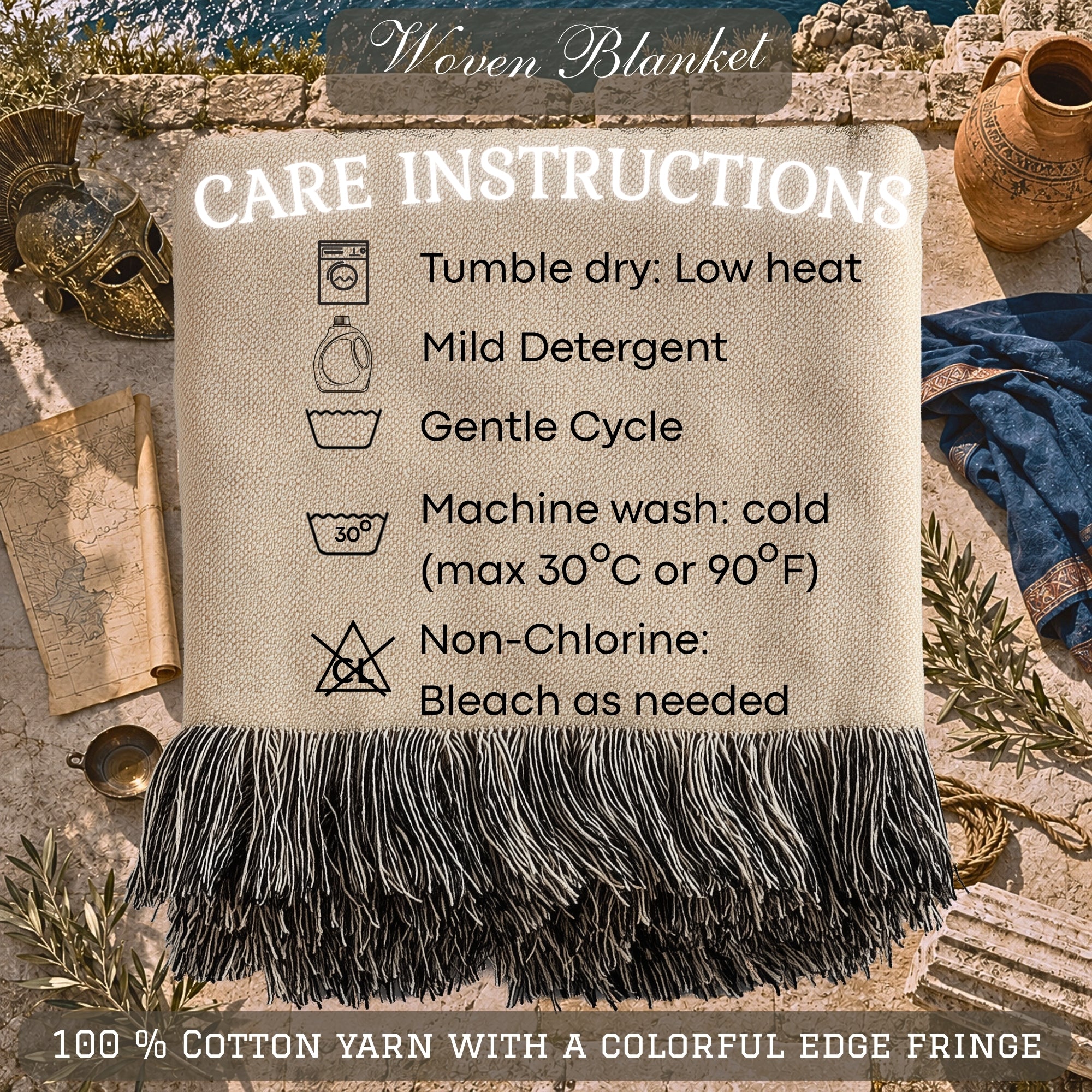 Roman Legionary Woven Blanket – Ancient Rome Tapestry Throw