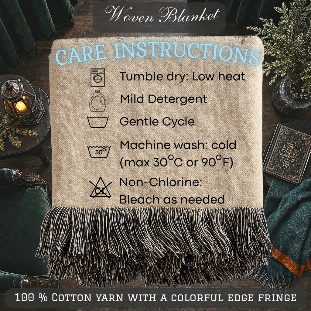 Anime Warrior Girl Woven Blanket – Winter Fantasy Knight Throw