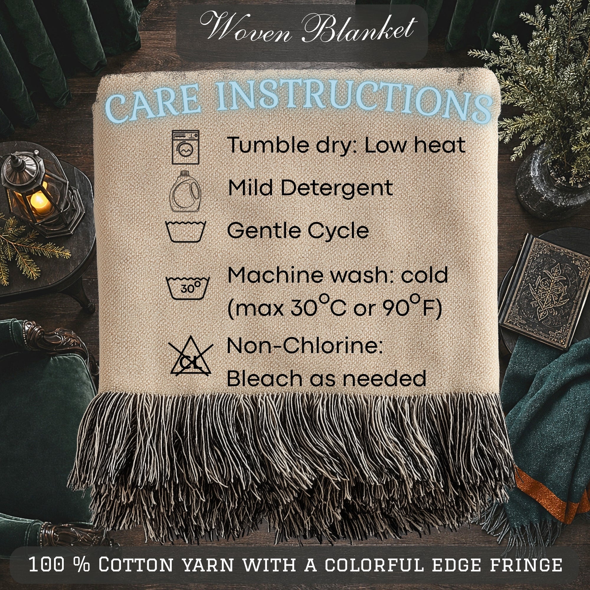 Anime Warrior Girl Woven Blanket – Winter Fantasy Knight Throw
