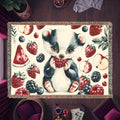 Sweet Berry Skunk Woven Cotton Blanket