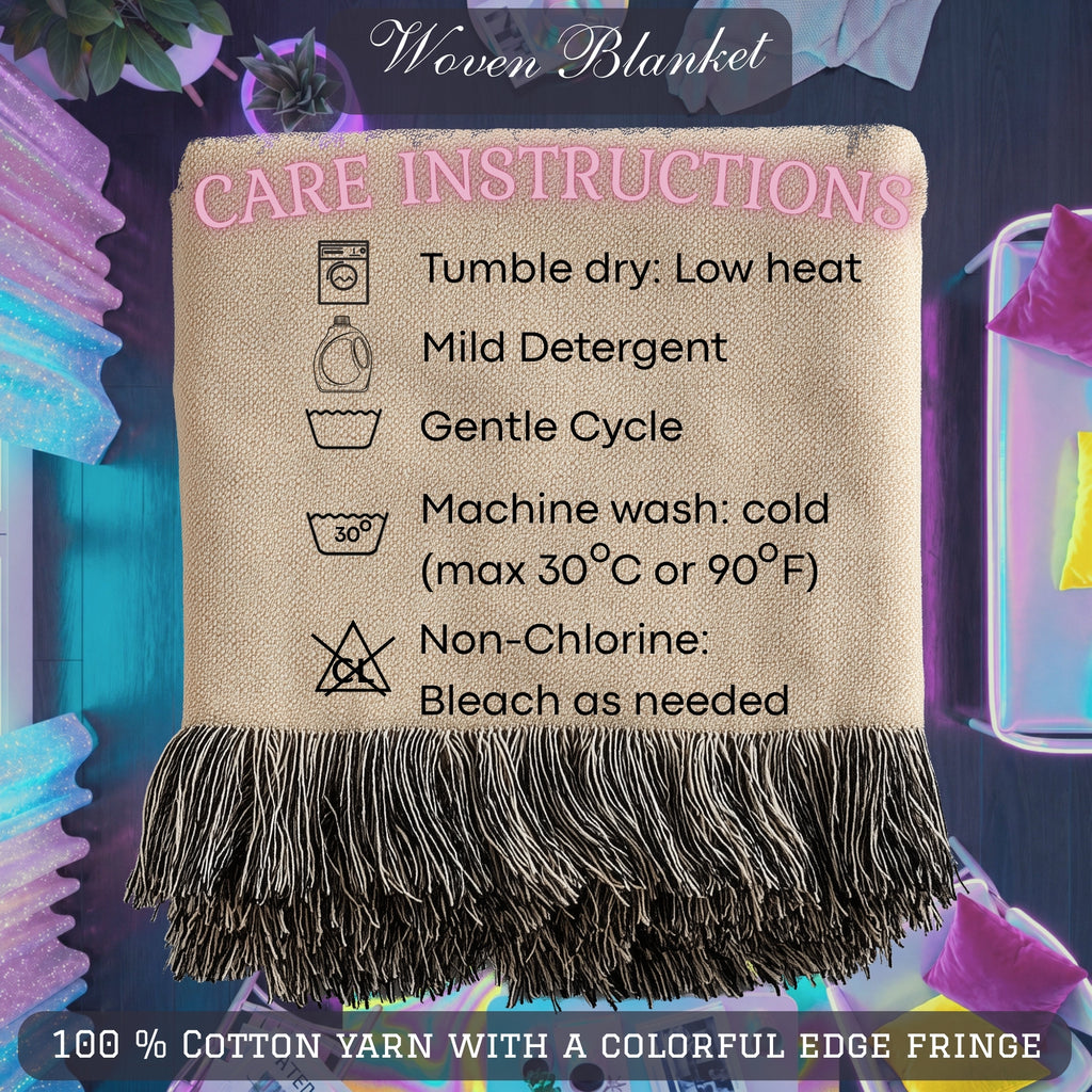 Neon Cosmic Love Woven Blanket – Glam Galaxy Face Throw
