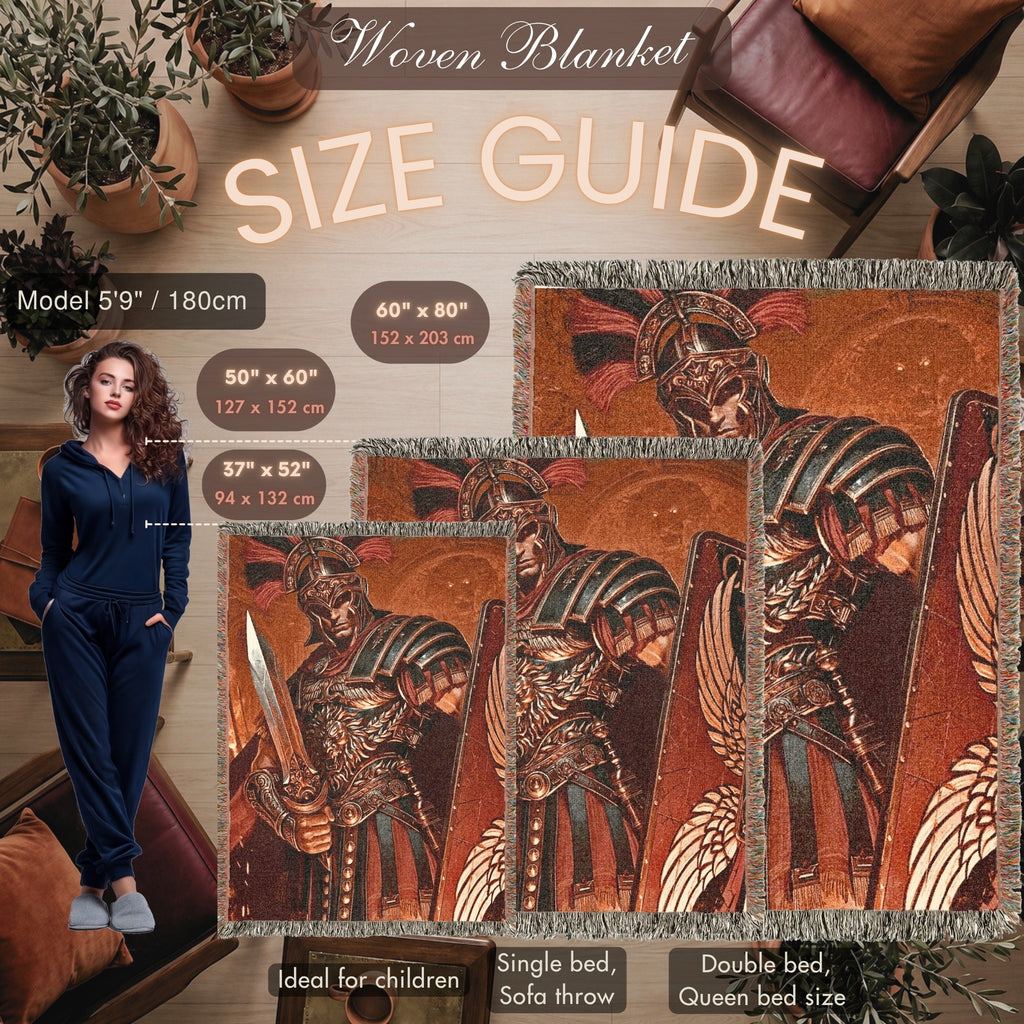 Roman Warrior Woven Blanket – Ancient Legionary Throw