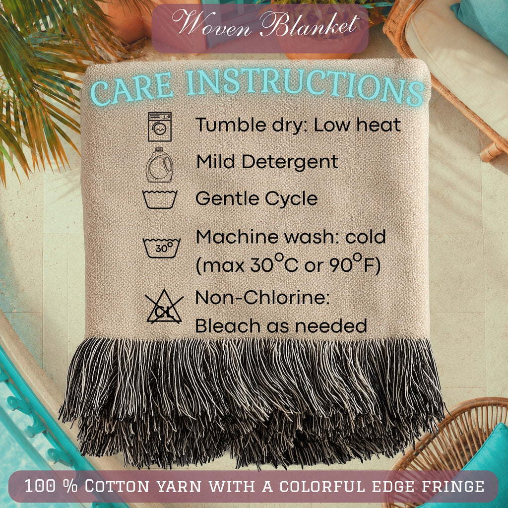 Abstract Seaside Cocktail Party Woven Blanket