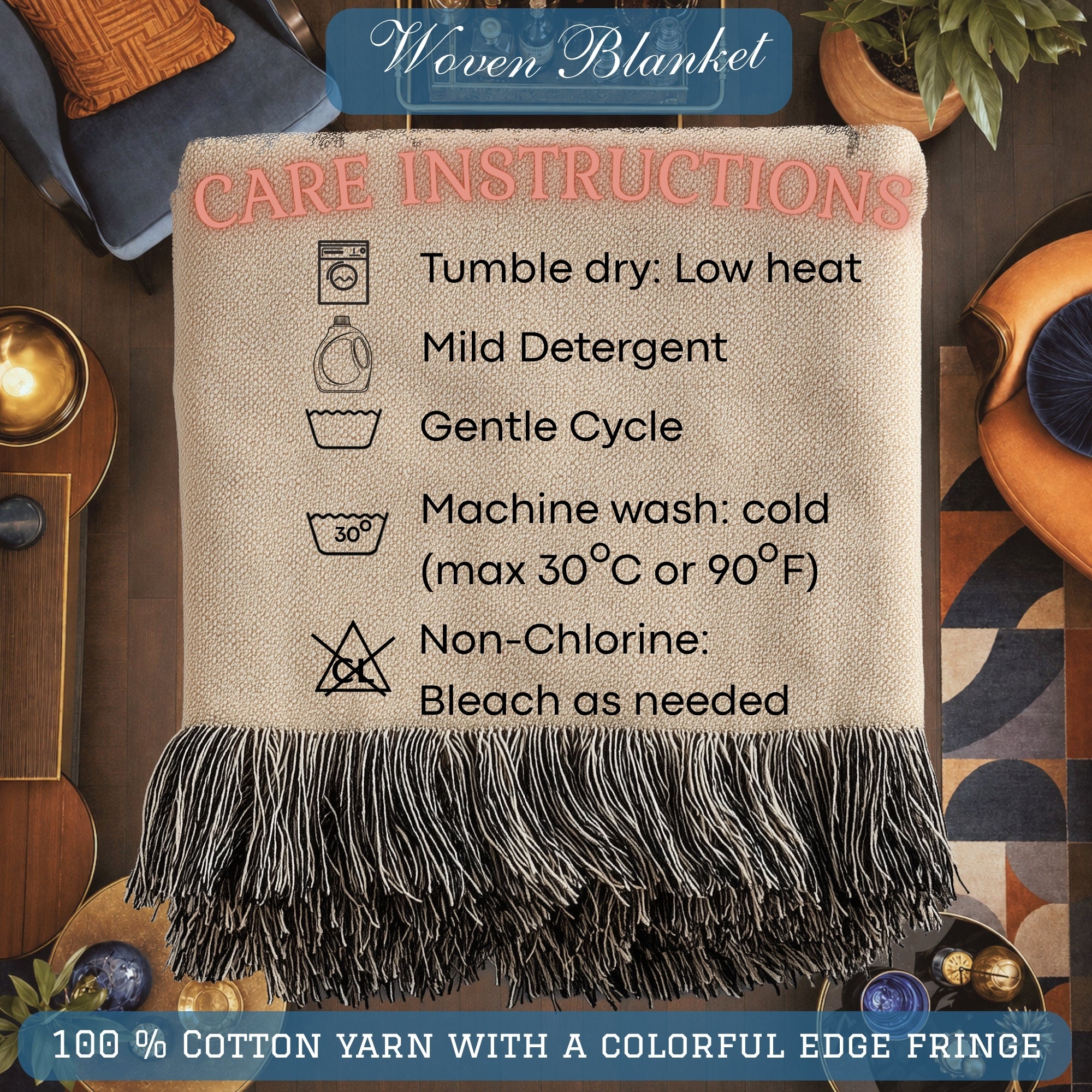 Abstract Cocktail Couple Woven Blanket