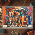 Abstract Cocktail Lounge Friends Woven Blanket