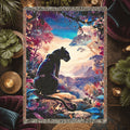Black Panther Moonlit Jungle Woven Blanket
