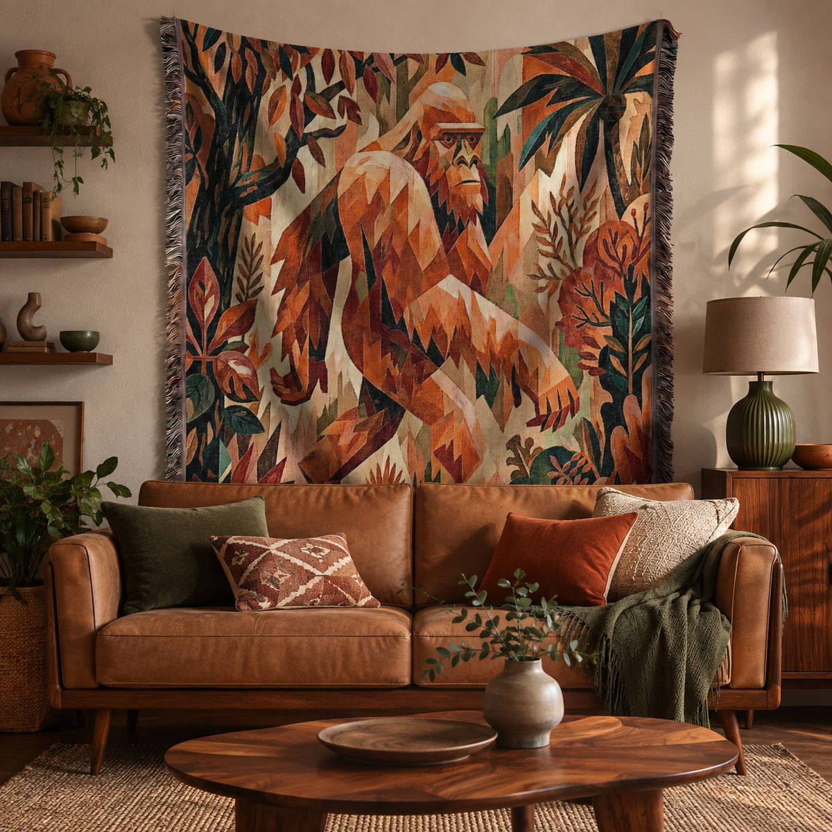 Bigfoot Forest Adventure Woven Blanket