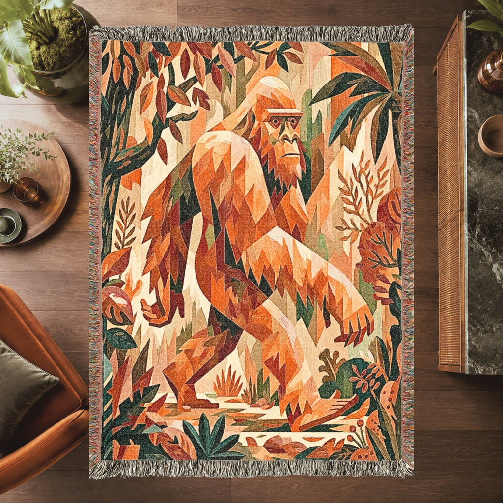 Bigfoot Forest Adventure Woven Blanket