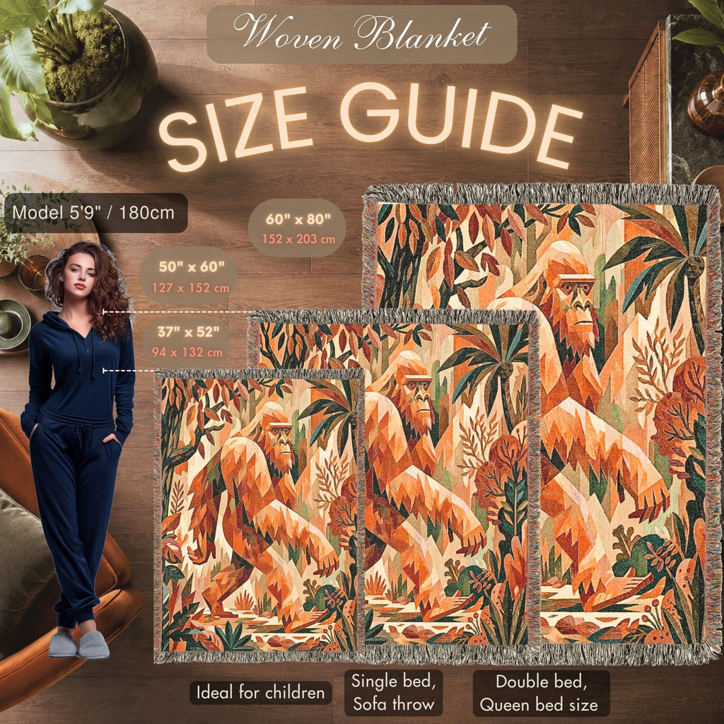 Bigfoot Forest Adventure Woven Blanket
