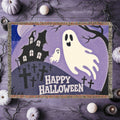 Cute Ghost Halloween Woven Blanket