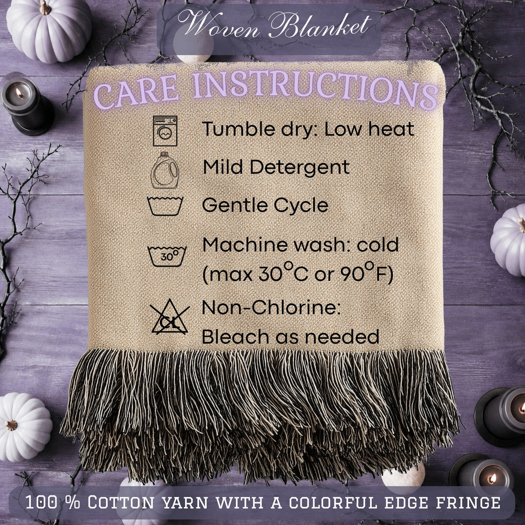Cute Ghost Halloween Woven Blanket
